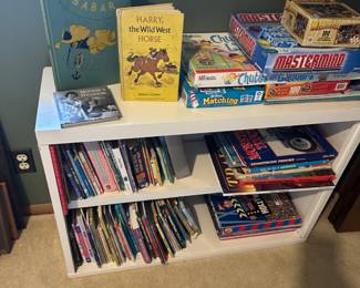 Vintage and modern kids books and games 