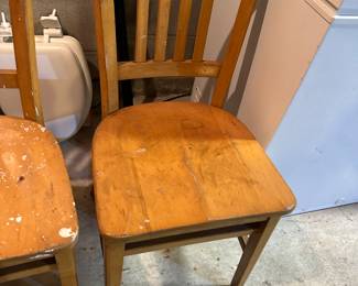 vintage school chairs (5 total)