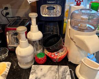 Coffee maker, kitchen items 