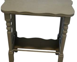 Light Blue Painted Magazine Accent Table 