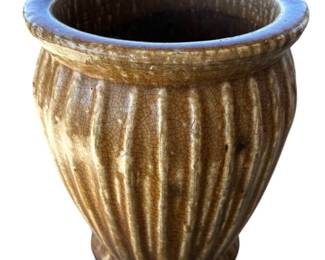 Glazed Brown Flower Pot 