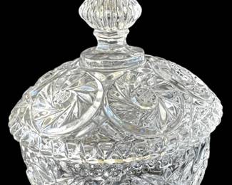3 Footed Crystal Candy Dish 
