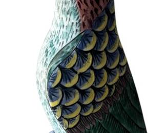 Porcelain Parrot Figurine 