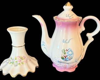 Teapot and Candlestick 