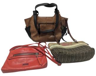 Lot of 3 Purses, Sak and Fossil 