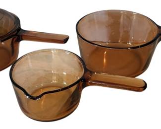 Corning Vison Amber Sauce Pans Pot 