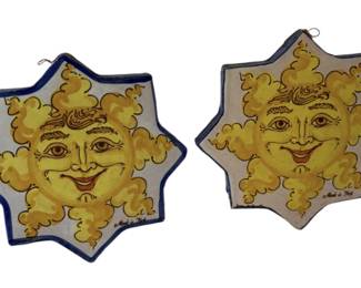 Pier 1 Terra Cotta Sun Tile Wall Art 