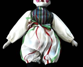 Vintage Porcelain Clown Doll 