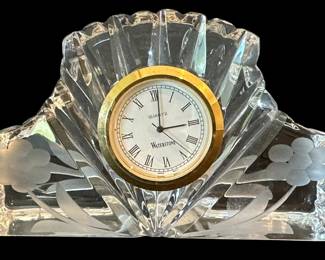 Waterstone Lead Crystal Mini Mantle Clock 