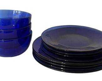 Cobalt Glass Dishes 