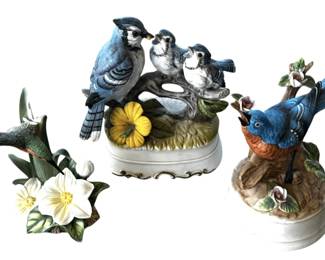 Porcelain Bird Music Boxes 