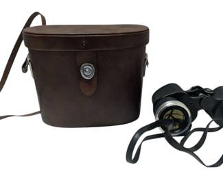 Vintage Japan Made Binoculars and Case 