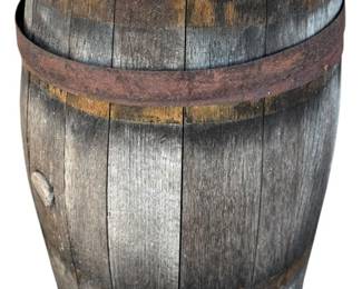 Rustic Wooden Barrel 