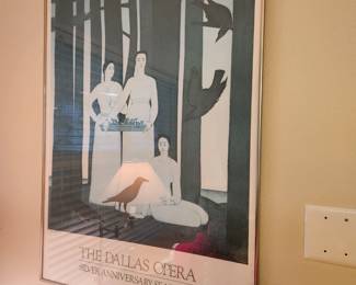 Dallas Opera 1981 poster art work by Will Barnett