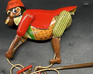 Vintage Schylling Climbing Monkey Tin Toy