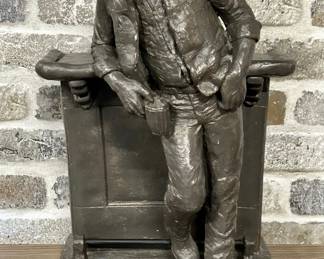 Michael Garman Cutting the Dust Bronze Tone Statue