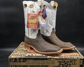 New Justin Chocolate Bisonte, Adult Size 13D