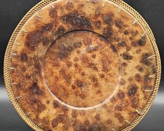 Heavy Pottery w/ Animal Print Centerpiece Bowl