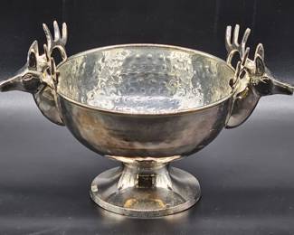 Silver-Tone Footed Bowl w/ Buckhead Handles