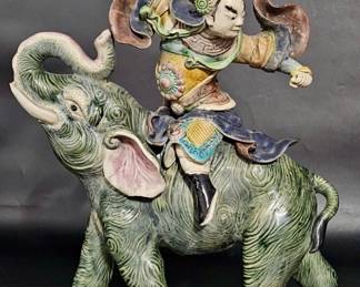 Vintage Chinese Roof Tile Warrior