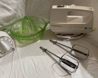 Miscellaneous Kitchen Ware Hamilton Beach Mixer, Lemon Juicer And Kitchen Timer