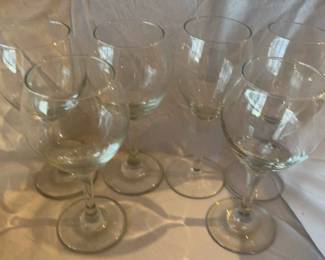 Set Of Six Small Wine Glasses