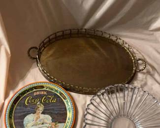 Set Of Four Decorative Tray And Plates Coca Cola