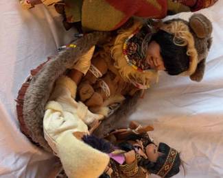 Set Of 6 Native American Dolls 
