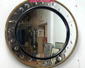 Lot 555 Round Mirror with Dimpled Engraved Mirror Frame.