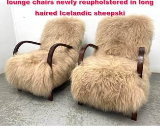 Lot 241 Pair vintage Danish cabinetmaker lounge chairs newly reupholstered in long haired Icelandic sheepski