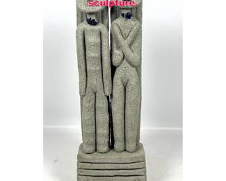 Lot 211 Ethnic Carved stone Figural sculpture.