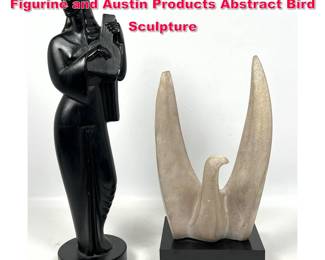 Lot 27 2pc lot Frederic Weinberg Plaster Figurine and Austin Products Abstract Bird Sculpture