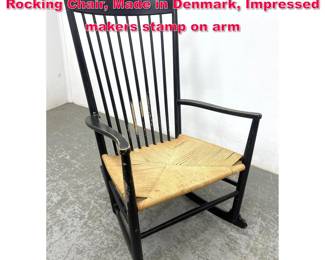 Lot 481 Hans Wegner FDB Mobler J16 Rocking Chair, Made in Denmark, Impressed makers stamp on arm