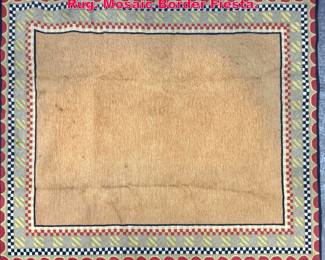 Lot 553 Liora Manne Hand Tufted Carpet Rug. Mosaic Border Fiesta.