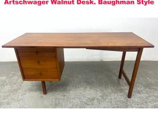 Lot 550 Vintage Mid Century Richard Artschwager Walnut Desk. Baughman Style