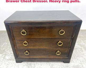 Lot 573 Vintage Grosfeld House Style 3 Drawer Chest Dresser. Heavy ring pulls.