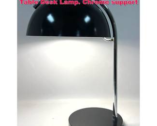 Lot 112 Mid Century Modern Dome Shade Table Desk Lamp. Chrome support