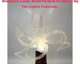 Lot 68 Modernist Swirling Acrylic Flower Sculpture Lamp. Hand Formed Sculpture by The Lights Fantastic.