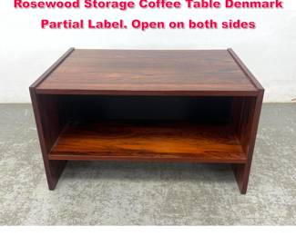 Lot 343 Danish Modern Peter Lovig Rosewood Storage Coffee Table Denmark Partial Label. Open on both sides