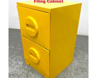 Lot 414 Mod Yellow Plastic Akromils Filing Cabinet
