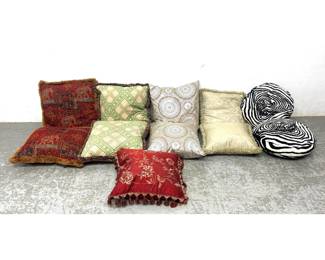 Lot 604 Lot of Eleven Designer Pillows.