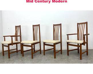 Lot 245 Set 4 D Scan Teak Dining Chairs. Mid Century Modern