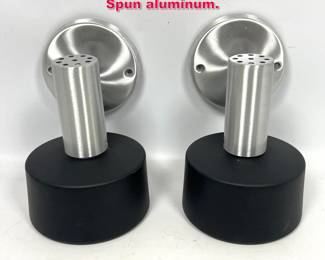 Lot 228 Pair Swivelier Wall Sconce Lamps. Spun aluminum.