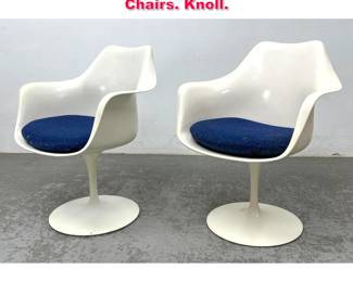 Lot 492 2 Eero Saarinen Tulip Dining Arm Chairs. Knoll.