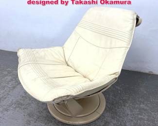 Lot 428 Nelo Mobel Sweden Swivel Chair designed by Takashi Okamura