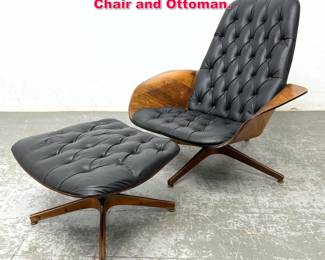 Lot 163 George Mulhauser Plycraft Lounge Chair and Ottoman.