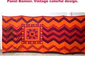 Lot 496 Large 15ft Long Canvas Circus Tent Panel Banner. Vintage colorful design.
