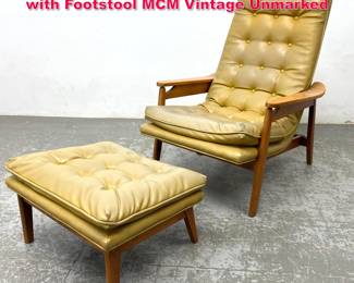 Lot 485 2pc Milo Baughman Lounge Chair with Footstool MCM Vintage Unmarked