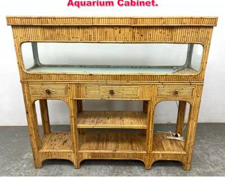 Lot 554 Vintage Pencil Reed Large Fish Tank Aquarium Cabinet.