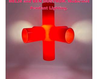 Lot 151 Crosslight Hanging Light. JAN MELIS and BEN OOSTRUM. Modernist Pendant Lighting.